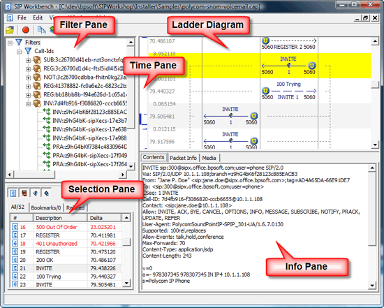 SIP Workbench screenshot